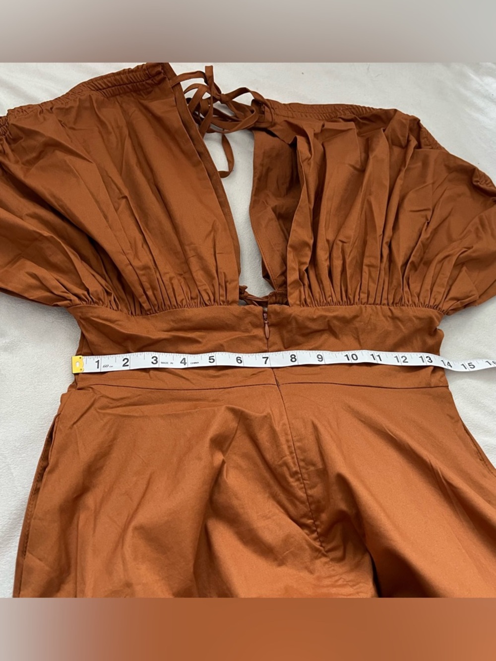 Andrea Iyamah Xena Dress Burnt Orange Size Medium (US 8-10) Cotton Maxi Dress - Picture 10 of 16